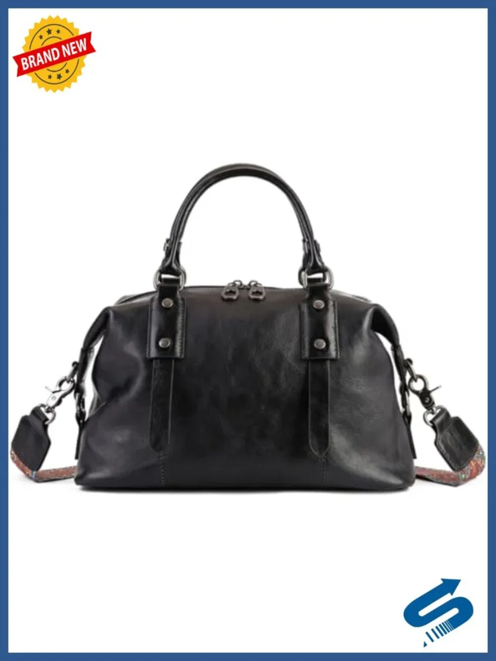 Genuine Leather Handbag Tote Crossbody Bag Satchel Purse Vintage